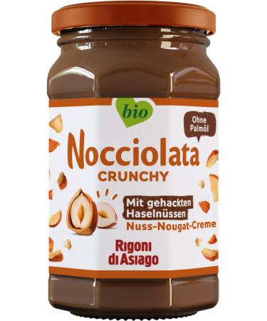 Rigoni di Asiago Nocciolata Crunchy Hazelnut Cream Without Palm Oil 1 x 250g Nut Nougat Cream Without Palm Oil Delicious Spread
