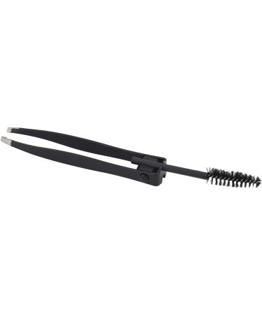 Black Multifunctional Eyebrow Tweezers with Comb | 2-in-1 Makeup Tool for Perfect Eyebrows & Face Hair - Shop Now! - Buy Online on GoSupps.com