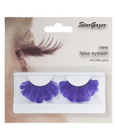 Stargazer Feather Eye Lashes style 47 synthetic lash pair includes glue.