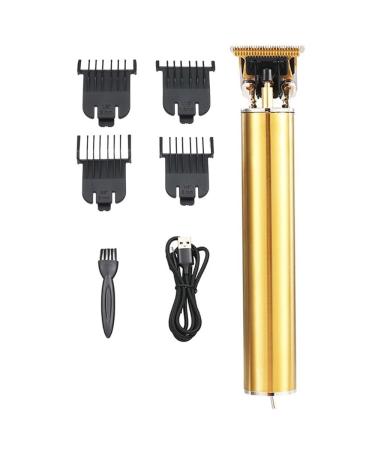 Hair Clippers T9 Engraving Hair Clipper Professional Hair Styler USB Direct Charging Clippers Portable Trimmer Baby Hair Clipper(GOLD)