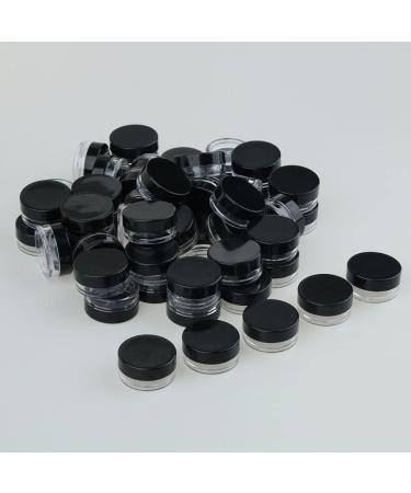Buy 50s Set of 3ml Mini Empty Cream Jars with Screw Caps for Cosmetics - Black Cosmetic Containers for Creams & Ointments - Buy Online on GoSupps.com