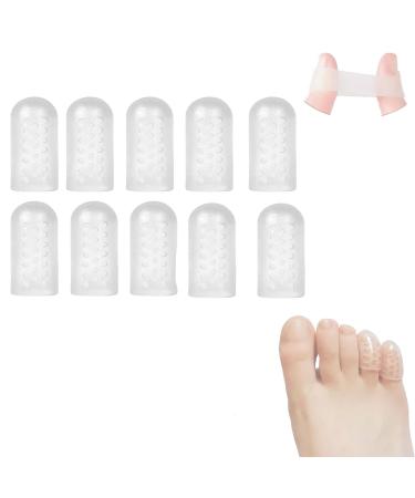 JJKTO GEL Toe Caps BreataBle Toe Protectors Silicone Anti-Friction Toe Protector Toe Protectors for Women Silicone Toe Protectors Reduce Friction 10PCs