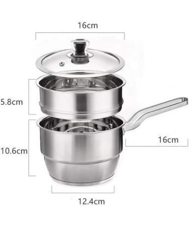 Stainless Steel Milk Pot Thickening Household Non-Stick Food Pot Pot Nonstick Metal Utensil Saucepan with Lid Frying Pan Frying Pan - Buy Online on GoSupps.com