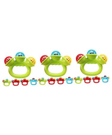 Abaodam 15 STK handbell handle baby toys toys racial toys - appeasement the bell the bell the bell shaking plastic