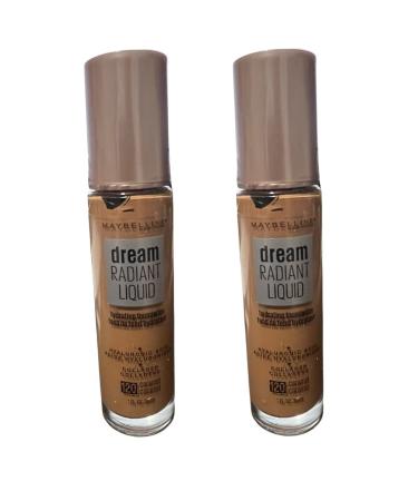 Pack of 2 Maybelline New York Dream Radiant Liquid Hydrating Foundation Caramel 120 Beige 1 Fl Oz (Pack of 2)