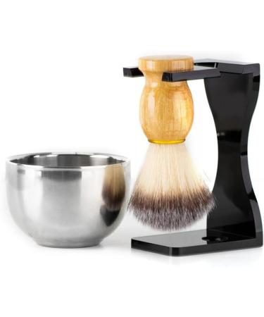 Coheali Bart Brushes Halter Razor Stand - Premium Acrylic Razor & Brush Holder with Large Emasille Bowl for Men - Buy Online on GoSupps.com