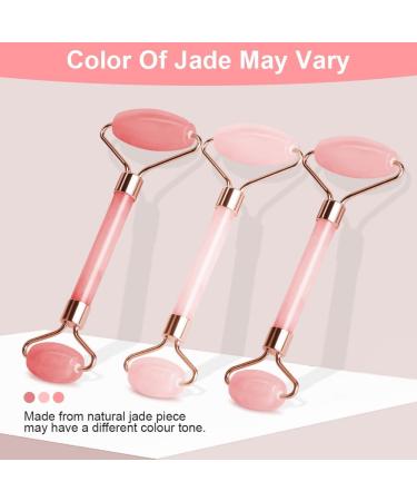 Uraqt Gua Sha & Facial Roller Set - Rosa Jade Stone Massager for Fine Lines & Glowing Skin | Perfect Valentine's Day Gift - Buy Online on GoSupps.com