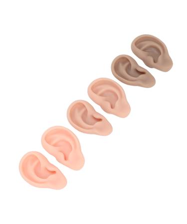 Simulated Ear Model 3 Pairs 3 Colors Easy Operation Reusable Ear Model for Home