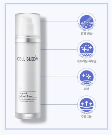 Cell Bloom Leopard Refresh Toner 3.38 Fl.oz | Korean Skincare Toner | Soothes & Replenishes Skin | 5 000ppm 3D Stem Cell Cultured - Buy Online on GoSupps.com