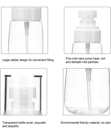 TOUISEDGI U Shaped Spray Bottle Light Weight Durable Thick Bottom Ultra Fine Mist Cosmetics Plastic Bottle for Travel Home Use 30ml(Transparent) - Buy Online on GoSupps.com