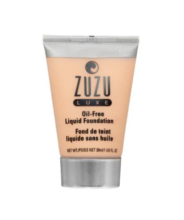 Zuzu Luxe Oil Free Liquid Foundation (L-6) 1 fl oz Infused with vitamins A E  aloe to keep skin supple and resilient. Natural  Paraben Free  Vegan  Gluten-free  Cruelty-free  Non GMO.