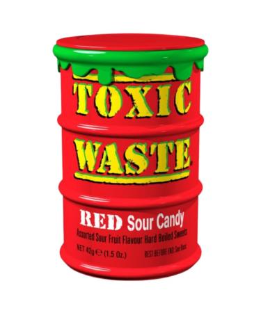 Toxic Waste Candy Red Drums 12 Pack - Sour Cranberry Red Pear Raspberry Grape Strawberry | Authentic USA Treats | International Shipping - Buy Online on GoSupps.com