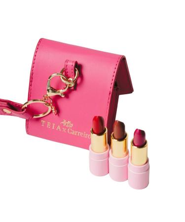 Sa Sa Sassy x Carreiro Kit: Natural Hydrating Lipsticks with mango and shea butter & Lipstick Pouch with Mirror