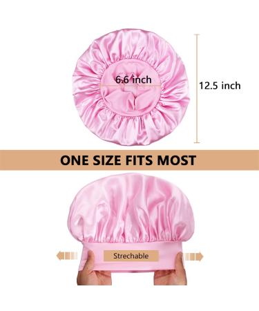 6PCS Satin Bonnets for Black Women  Large Braids Bonnet Wide Band Hair Bonnets  A #6pcs-a - Buy Online on GoSupps.com