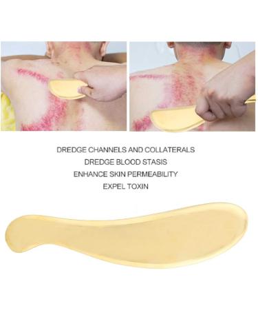 Brass Scraping Board Massager Fascia Acupoint Massage Muscle Pain Relief Gua Sha Tool Improve Promote Metabolism Fit Ergonomic Design for Easy Operation - Buy Online on GoSupps.com