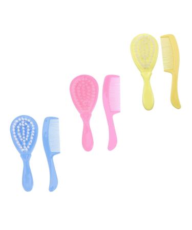 Healifty 6pcs/ 3 Sets Children's Comb Toddler Suit Suits for Kids Baby Bath Sets Head Massage Comb Baby Hair Comb Set Kids Bath Hairbrush Baby Hair Brush Baby Bathing Brush Baby Brush Set