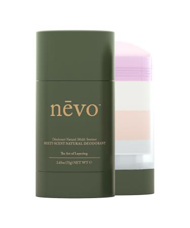 Nevo Multi Scent Deodorant Stick With Layers | Aluminum Free Deodorant for Women & Men | All Natural Organic Vegan Non Toxic | Coconut Oil & Shea Butter | N C2 Lavender - Vanilla - Lemon 2.65 oz Lavender | Vanilla | Lemon 2.65 Ounce (Pack of 1)