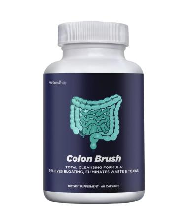 Colon Brush Detox Cleanser for Weight Loss Fast-Acting Extra-Strength Cleanse with Goldenseal  Bentonite  Buckthorn  Natural Laxatives for Constipation Relief & Bloating Support Non-GMO 60 Capsules 1