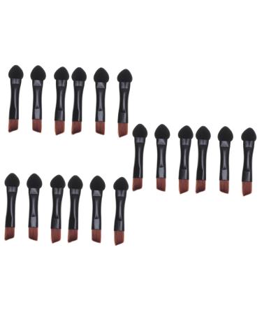 FOMIYES Eyebrow Brush 60 pcs eye shadow short eyeshadow brush sponge applicator double sided makeup