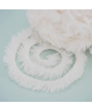 Niceec Super Soft Fur Yarn Chunky Fluffy Faux Eyelash Yarn for Crochet Knit - 2 Pack, Cream White | 32m Total Length - Buy Online on GoSupps.com
