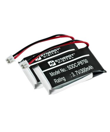 Synergy Digital Dog Collar Batteries Compatible with Educator ET-300Transmitter Dog Collar (Li-Pol 3.7V 300mAh) Pack Includes: 2 x SDDC-P8750 Batteries