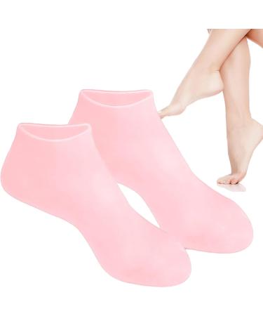 Buy Moisturizing Silicone Socks for Women | Slip-Resistant Foot Care | Winter Spa Gel Socks - 2 Pairs for Cracked Feet - Buy Online on GoSupps.com