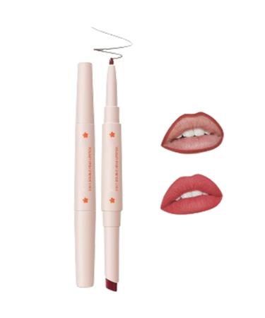 2 in 1 Double Head Lipstick and Lip Liner Set for Women, Waterproof Lip Pencil and Lipstick Set, Long Lasting Matte Velvet Lipstick, Lipstick Set