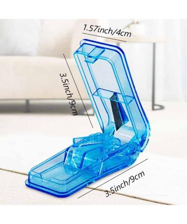 Pill Cutter 2-in-1 with Blade & Storage Compartment - Portable Splitter for Large Pills - Buy Online on GoSupps.com