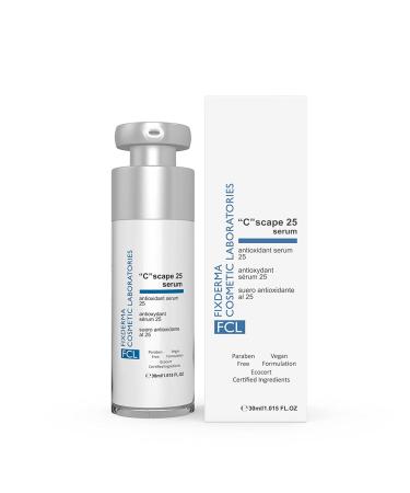FCL 25% Vitamin C Serum C Scape Serum with Hyaluronic Acid for Face | Moisturize Skin Lightening Serum For Face Reduces Fine Lines Wrinkles Age Spots Suitable for All Types of Skin - 1.01 Fl. OZ