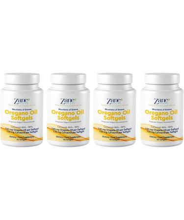 130 mg Carvacrol - 150 mg Oregano Oil per Softgel. World Highest Concentration Oregano Oil Capsule. Zane Hellas Oregano Oil. Softgel Contains 30% Greek Essential Oil of Oregano.240Soft.Pack of 4. - Buy Online on GoSupps.com