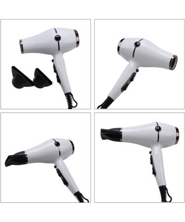 1800W Professional Hair Dryer Powerful Hairdryers with 2 Nozzles Lightweight Blow Dryer Fast Dry 2 Speed 3 Heat Cool Shot Setting Long Cable AC Motor Fast Drying Time and Frizz Free Shine White Small - Buy Online on GoSupps.com
