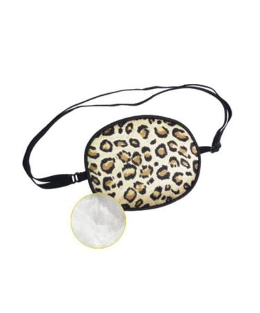 Lazy Eye Breathable Adjustable Strabismus Shading Natural Silk Eye Patch Pad Amblyopia Corrected Single Eye Mask for Adlut(Leopard)