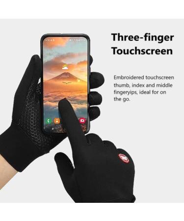 Flintronic Waterproof Thermal Bicycle Gloves for Men | Touchscreen Winter Gloves | #1 Black Hiking Gloves - Buy Online on GoSupps.com