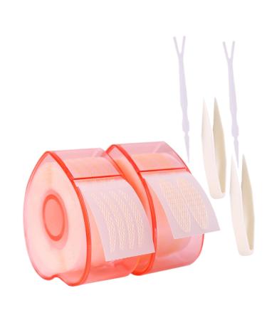 minkissy 2 Roll Lace Double Eyelid Sticker Adhesive Eyelid Sticker Instant Eye Lift Strips Eyelid Tape Strip Invisible Double Makeup Stickers Tape Strips Eyes Double Eyelid Fiber