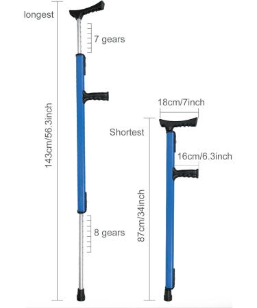 Aluminum Underarm Crutches Fashion Lightweight Ergonomic Walking Stick Great for Travel or Work for 150-190cm People 2 Count Lucky Star - Buy Online on GoSupps.com