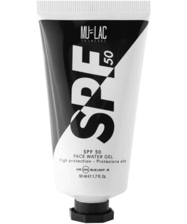 Mulac Cosmetics Kit 2 pieces SPF 50 Face Water Gel Daily Photoprotection SPF 50 anti-pollution Vegan 50 ml x 2 - Buy Online on GoSupps.com