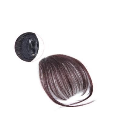 FRCOLOR Clip-In Hair Bangs Extensions | Dark Forehead Synthetic Fringe Hairpiece for Instant Style - Buy Online on GoSupps.com