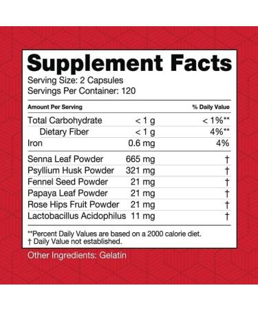 Health Plus Super Colon Cleanse - Psyllium Herbs & Probiotics | 240 Caps - Optimize Digestive Health & Detox - Buy Online on GoSupps.com