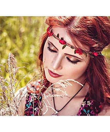 G Ganen Set of 12 Mix Color Mini Flower Crown Headband - Perfect for Edc, Hippie Style, Garden Party, and Wedding - 12 PCS - Buy Online on GoSupps.com