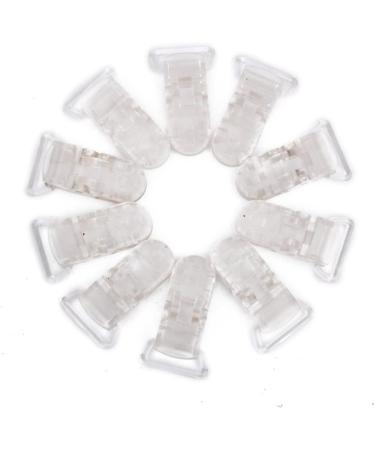 Banziaju Clear Plastic Clip Schnuller Holder | 10PCs Dummy Clips for Crafting Supplies & Tools | Durable Badge Clips for Long-lasting Use - Buy Online on GoSupps.com