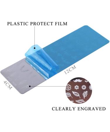 Onsinic Nail Stamping Plates - Floral Feather Leaf & Geometric Designs | 1 Piece Nail Art Stencil for Stunning Manicures - Buy Online on GoSupps.com