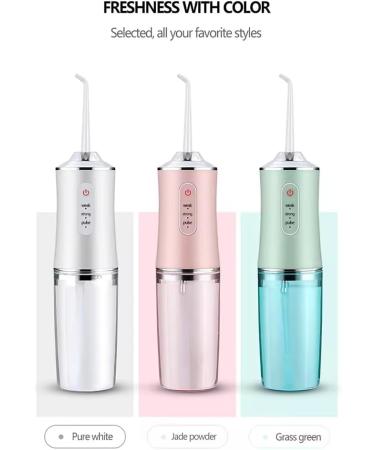 Water Dental Flosser - 22 IPX7 Waterproof Cordless Oral Irrigator USB Rechargeable with 4 Jet Tips - Green | Best Dental Care - Buy Online on GoSupps.com
