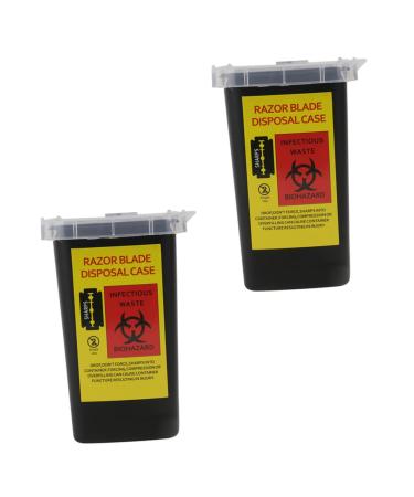 FRCOLOR 6 STK Klinge Storage Box Disposal of razor blades Disposal container Razor blade refilling cases of waste blades container mussel shell storage plastic