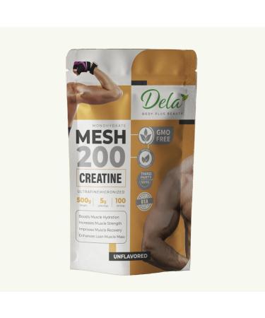 Creatine Monohydrate Powder 200 Mesh 5g of Micronized Creatine per serving (Net Weight 500g) Pre and Post Workout Muscle builder. (1.1 lbs)
