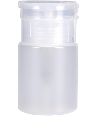 Empty Plastic Bottle 60ML Pump Dispenser for Nail Art Polish Remover Alcohol Makeup Remover (White) - Buy Online on GoSupps.com