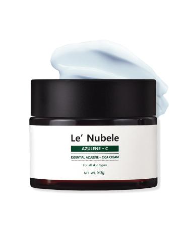 Le' Nubele Azulene Cica Cream for Blemish Sensitive Skin Post-Acne Face Moisturizer Azulene 800ppm Centella Asiatica Manchurian Birch Bark Non-Comedogenic Korean Skin Care 50g/1.76 oz.