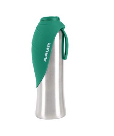 Puflask Large Dog Water Bottle |800 OR 1200 ml Stainless Steel |Convenient Dog Water Dispenser |Puppy Travel Water Bowl |Portable Pet Water Bottle |Leak Proof Bottle Perfect Size for All Breed 40 Ounce Quetzal Green - Buy Online on GoSupps.com