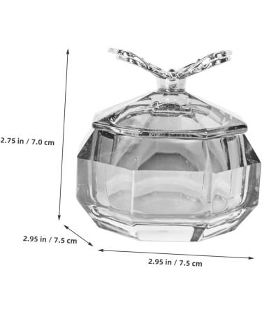 Beavorty Crystal Glass Nail Liquid Holder Dappen Dish Nail Liquid Manicure Nail Dish Manicure Cup Nail Dish Cups Dappen Dish for Acrylic Nails Nail Cups Saucer Cup Zinc Alloy With Cover - Buy Online on GoSupps.com