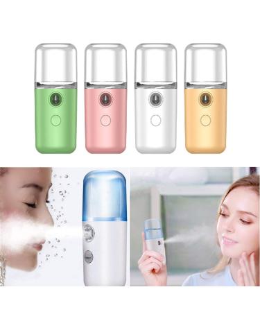 USB Mini Portable Facial Sprayer Humidifier Nano Face Steamer Handheld Face Hydrating Machine (Pink)