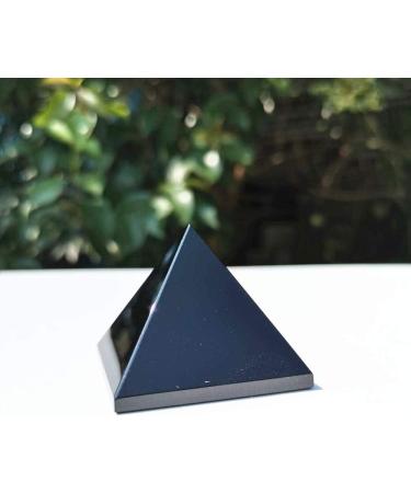 40mm Black Obsidian Pyramid Crystal Stone - Stones - Chakra Reiki Balancing - Buy Online on GoSupps.com